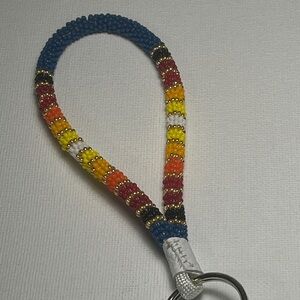 Colorful Beaded Keychain Wristlet